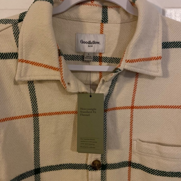 Goodfellow Cream Plaid Button-Up Shirt - Picture 14 of 15